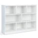 Costway 3-Tier Open Bookcase 8-Cube Floor Standing Storage Shelves Display Cabinet-White