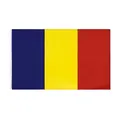 Drapeau roumain bleu jaune rouge pour décoration dimension 90x150cm