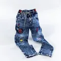 IENENS-Jeans décontractés en denim pour garçon pantalons de cow-boy pour enfants bas de vêtements