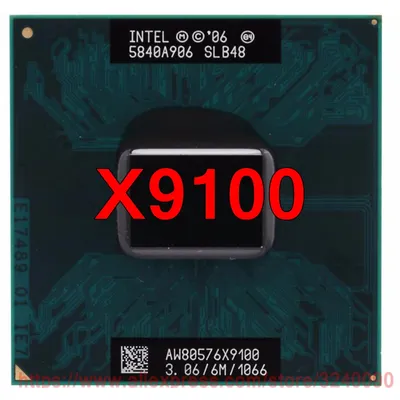 Processeur Intel Core X9100 pour ordinateur portable 3.06 GHz 1066 MHz 6 Mo de cache FSB pour