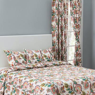 Wynette Multi Colored Jacobean Floral- Comforter Set by Ellis Curtains in Multi (Size KING)