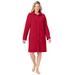 Plus Size Women's Fleece Robe by Only Necessities in Classic Red (Size L)