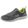 Sneaker SKECHERS "Track", Herren, Gr. 46, grau (grau schwarz), Leder, Textil, sportlich, Schuhe, mit seitlichem Logo, Freizeitschuh, Halbschuh, Schnürschuh, Topseller