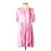 Shein Casual Dress - Shift: Pink Print Dresses - Women's Size 4