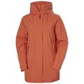 Helly Hansen Damen W Victoria Mid Length Raincoat Jacket, Terracotta, XS EU