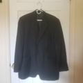 Burberry Suits & Blazers | Burberry London Navy Pinstripe 3 Button Wool Suit Jacket H Strauss Blazer 44 Reg | Color: Blue | Size: 44r