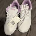 Adidas Shoes | Adidas White Tennis Shoes Size 6 Brand New W Tag | Color: Silver | Size: 6