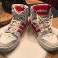 Adidas Shoes | Adidas High Top Basketball Shoes. | Color: Red/White | Size: 9.5