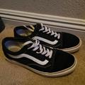 Vans Shoes | Black Vans Size 9 Male Size 10.5 Female Leather-Suede - Gum Soles *Needs Laces* | Color: Black/White | Size: 9