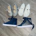 Disney Shoes | 3 Pair Size 7 Dress Shoes, Sandals And High Tops | Color: Blue/Silver | Size: 7bb