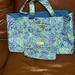 Lilly Pulitzer Bags | Brand New Lilly Pulitzer Beach Bag With Travel Bag Gwp | Color: Blue/Green | Size: Os