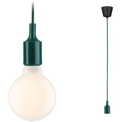PAULMANN Pendelleuchte "Ketil", grün (grün, schwarz), Ø 9,0cm, Lampen, E27, max. 1x60W E27, 230V, Stoff/Silikon Image