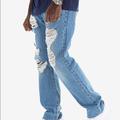 Levi's Jeans | Levi’s Men’s 501 Original Fit Ripped Jeans Shuttle Medium Wash | Color: Blue | Size: Various