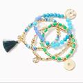 Lilly Pulitzer Jewelry | Lily Pulitzer Mermazing Bracelet Set | Color: Blue/Gold/Green/Red | Size: Os
