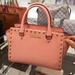 Michael Kors Bags | Michael Kors Selma Studded Saffiano Leather Satchel | Color: Pink | Size: Os