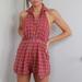 Urban Outfitters Dresses | Adorable Plaid Urban Outfitters Romper | Color: Red/Pink | Size: M