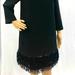 Kate Spade Dresses | Kate Spade Size 6 - 3/4 Length Sleeves Black Dress With Fringe And Jewels At Hem | Color: Black | Size: 6