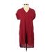 Madewell Casual Dress - Shift: Burgundy Print Dresses - Women's Size 2X-Small