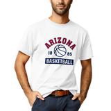 Men's League Collegiate Wear White Arizona Wildcats Basketball Team Arch All American T-Shirt