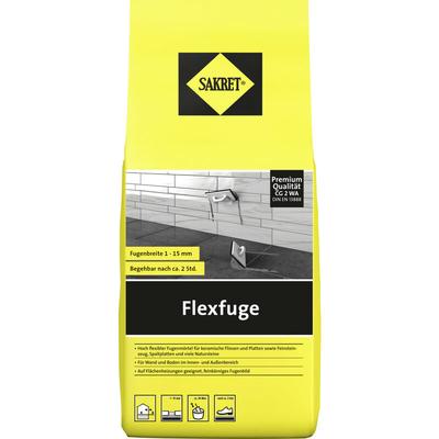 Flexfuge 1 - 15 mm dunkelgrau 1 kg Fugenmörtel - Sakret Image