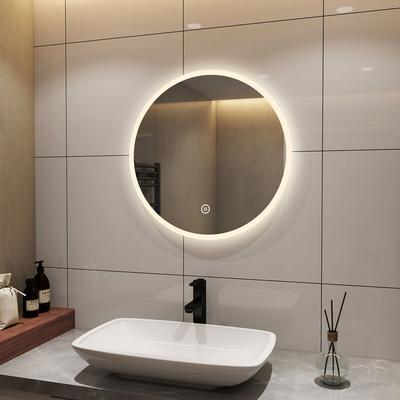 S'afielina - Runder Badspiegel led Badezimmerspiegel mit Beleuchtung Wandspiegel mit Touch-Schalter