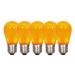 Vickerman 687444 - 1.3 watt 130 volt S14 Medium Screw Orange Ceramic LED (5 pack) Christmas Light Bulbs (X14SC08-5)