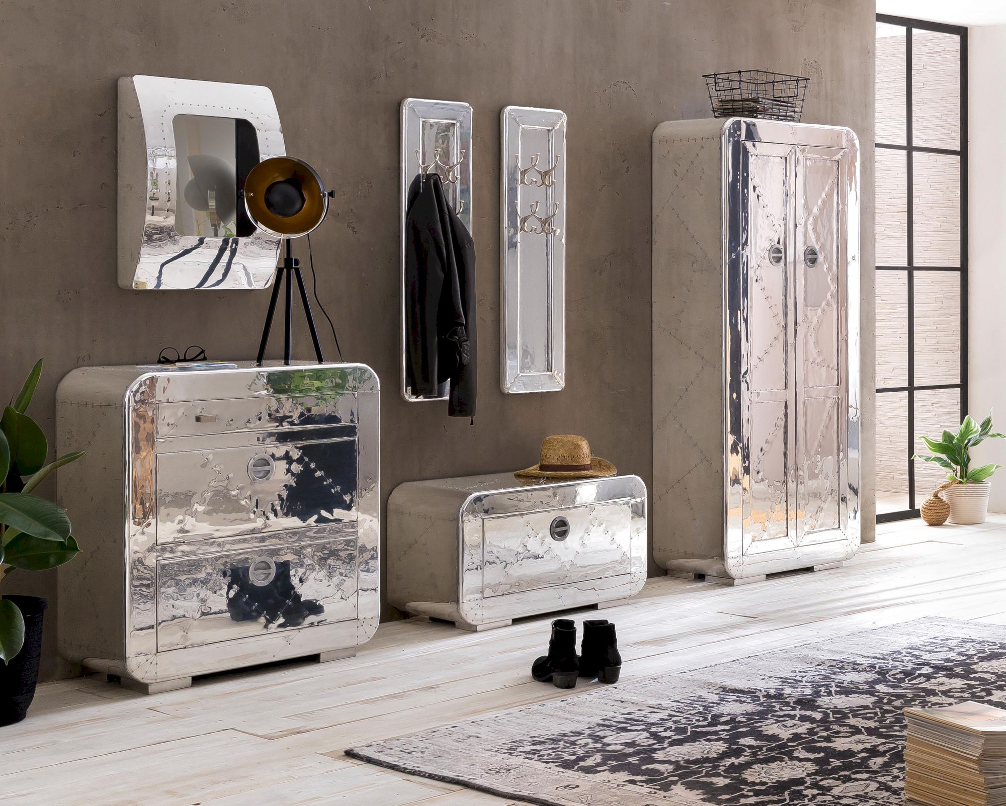 SIT »Airman« Dielen-Set 6-teilig MDF mit Alu beschlagen