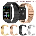 Bracelet de montre classique en acier inoxydable pour Huawei Watch Fit 2 bracelet en métal de luxe