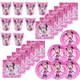 Fournitures de fête thème Disney Minnie Mouse assiettes standardisées serviettes bannières