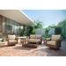 Cayman 6 Piece Sunbrella Seating Set, Heritage Brown