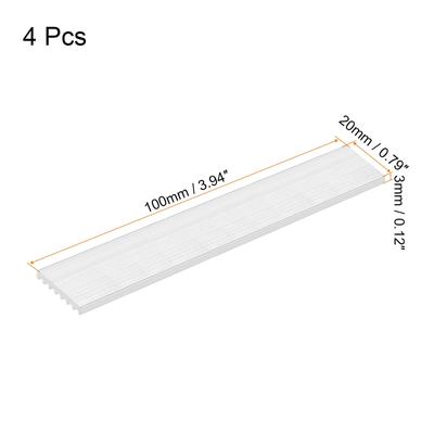 Electronic Cooler Radiator Aluminium Heatsink for CPU IC Chip, 4Pcs