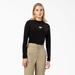 Dickies Women's Maple Valley Logo Long Sleeve Cropped T-Shirt - Black Size S (FLR07)