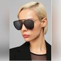 Gucci Accessories | Gucci Black Gold Web Grey Aviator 001 Gg0672s Unisex Sport Sunglasses | Color: Black | Size: Os