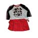 Disney Matching Sets | Disney Toddler Girls Mickey & Minnie Mouse Tie Front Top & Scooter Skirt 3t | Color: Red/White | Size: 3tg