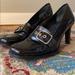 Coach Shoes | Hp Coach Black Patent Leather Heeled Loafers | Color: Black | Size: 9