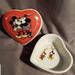 Disney Jewelry | Mickey & Minnie Porcelain Musical Keepsake Box With French Hook Enamel Earrings | Color: Red | Size: Os