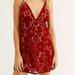 Free People Dresses | New Free People Dangerous Love Mini Dress Red Lace | Color: Red | Size: 10