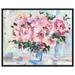 Oliver Gal Pretty Floral Mood Roses Bouquet Vase Modern Pink - Floater Frame Graphic Art Canvas in White | 30 H x 36 W x 1.75 D in | Wayfair