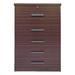 Ebern Designs Chest Dresser w/ Top Deep Drawer & Large Drawers Lock 31.5"W Wood in Brown | 47.5 H x 31.5 W x 15.75 D in | Wayfair