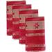 The Holiday Aisle® Metallic Snowflake Holiday 20" Cloth Napkins, Set Of 4 Polyester in Red | 20 W x 20 D in | Wayfair