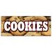 SignMission COOKIES BANNER SIGN Fresh Baked Homemade Warm Chocolate Chip Oatmeal Plastic in White | 36 H x 96 W x 0.1 D in | Wayfair B-96 Cookies