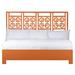 David Francis Furniture Palm Springs Low Profile Standard Bed Wood in Orange/Gray | 60 H x 80 W in | Wayfair B4105BED-K-S149