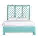 David Francis Furniture Low Profile Standard Bed Wood/Wicker/Rattan in Blue | 66 H x 63 W x 85 D in | Wayfair B5075BED-Q-S135