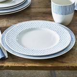 Noritake Hammock 12-Piece Dinnerware Set - Rim, Service for 4 Porcelain/Ceramic in Blue | Wayfair 9349-12X