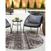 Gray/White 39 x 39 x 0.13 in Area Rug - The Twillery Co.® Wilmslow Geometric Machine Woven Rectangle 9'10" x 13' Polypropylene Indoor/Outdoor Area Rug in Charcoal Polypropylene | Wayfair