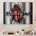 17 Stories Fantasy Red City Skyline - Floater Frame Print on Canvas in Black/Gray/Red | 12 H x 20 W x 1 D in | Wayfair