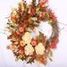 The Holiday Aisle® 26" Wreath Silk/Wood/Twig in Orange/White | 26 H x 26 W x 6 D in | Wayfair 21E99CA64F1A43888FB38B4E367F50DB