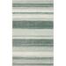 Gray 72 x 48 x 0.41 in Area Rug - Gracie Oaks Marsheila Striped Machine Tufted Rectangle 1'8" x 2'10" Synthetic Area Rug in Blue/Orange/Green Polyester | Wayfair