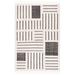 Black/White 72 x 72 x 0.24 in Indoor Area Rug - AllModern Geometric Handmade Kilim Wool/Area Rug in Ivory/Black /Wool | Wayfair