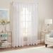 Waverly Sherry Floral Lace Sheer Rod Pocket Curtain Panel Polyester in White/Brown | 63 H x 54 W in | Wayfair 22716803019